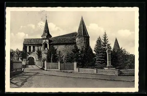 AK Effeltrich, alte historische Kirche