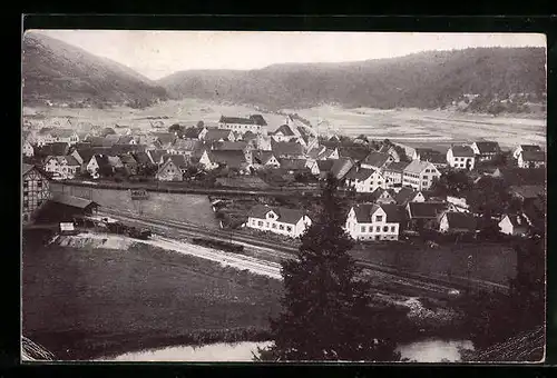 AK Immendingen a. D., Blick vom Donauufer