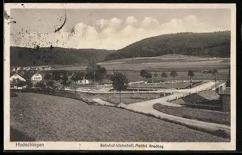 AK Hintschingen, Bahnhof-Wirtschaft von Matthä Brodhag