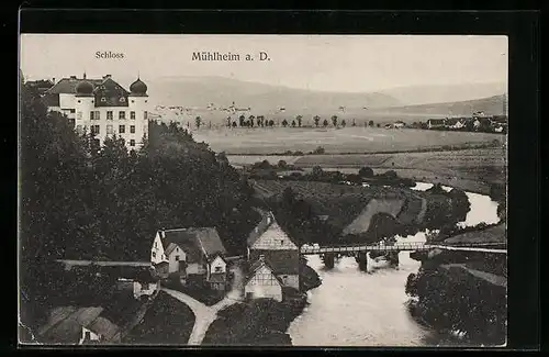 AK Mühlheim a. D., Schloss mit Umgebung