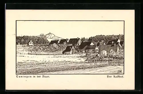 Künstler-AK Tuningen in der Baar, der Kalkhof