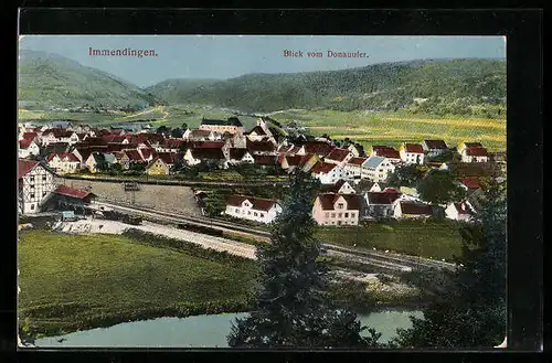 AK Immendingen a. D., Blick vom Donauufer