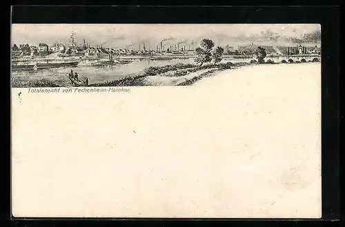 AK Frankfurt-Fechenheim, Totalansicht