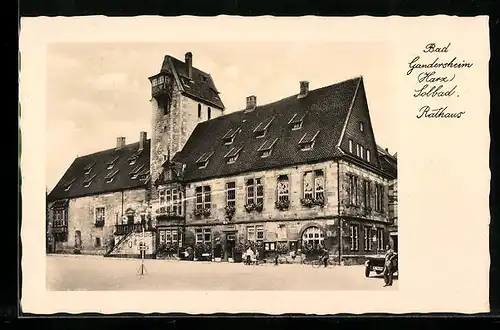 AK Bad Gandersheim / Harz, am Rathaus