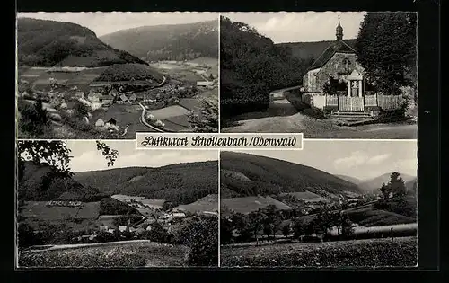 AK Schöllenbach / Odenwald, Gesamtansichten, Kirche