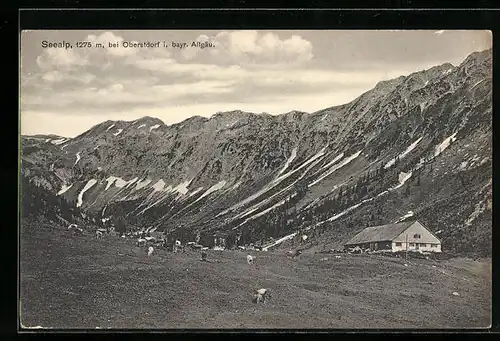 AK Oberstdorf i. bayr. Allgäu, Gasthaus Seealp