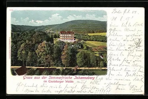 AK Johannaberg / Teutoburger Wald, Landschaftsidylle mit Kurhotel