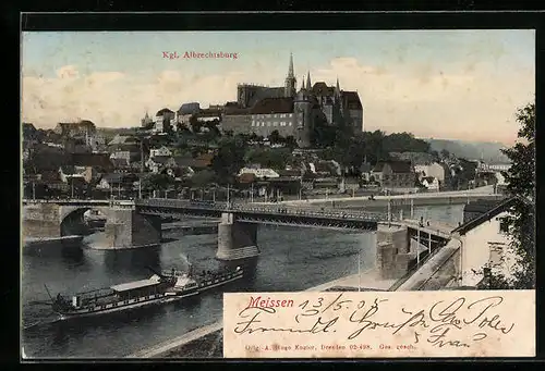 AK Meissen, Blick auf die Kgl. Albrechtsburg