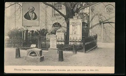 AK Hamburg-Ottensen, Friedrich Gottlieb Kloppstock's Grabstätte