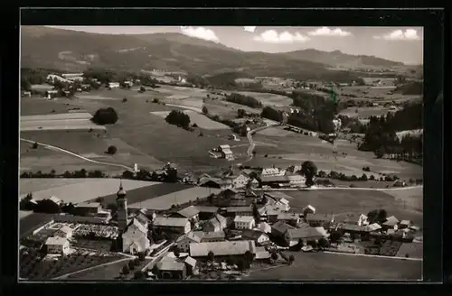 AK Drachselsried (Ndb.), Ort aus der Vogelschau