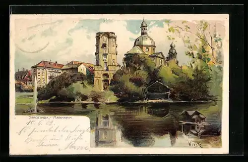 Künstler-AK Mannheim, Stadtpark