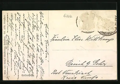 AK Geisenheim, Ortsansicht vom Wasser