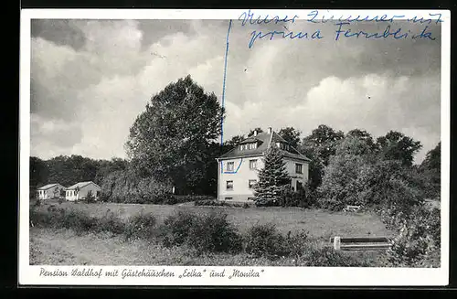 AK Schürdt /Westerwald, Pension Waldhof mit Gästehäuschen