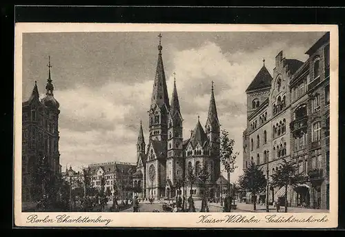 AK Berlin-Charlottenburg, Kaiser Wilhelm-Gedächtniskirche