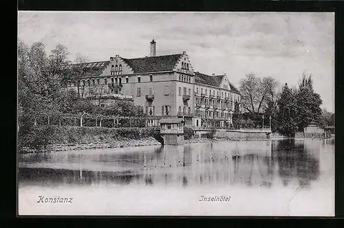 AK Konstanz, Blick auf das Inselhotel