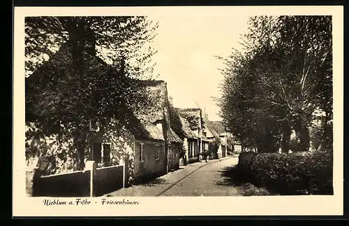 AK Nieblum a. Föhr, Partie mit Friesenhäusern