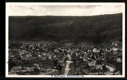 AK Neuenbürg /Enz, Totalansicht aus der Vogelschau