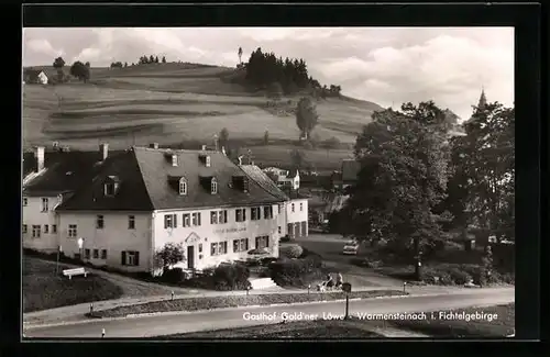 AK Warmensteinach i. Fichtelgebirge, Gasthof Gold'ner Löwe