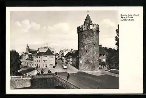 AK Brandenburg, Steintor-Turm mit Steinstrasse