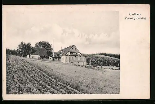 AK Geising, Blick auf Gasthaus Vorwerk