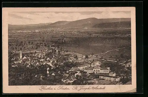 AK Herten, Ortsansicht mit Blick auf die St. Josephs-Anstalt vom Flugzeug aus