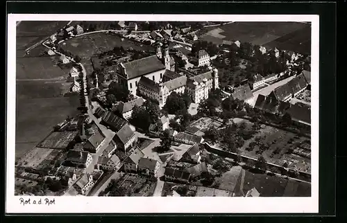 AK Rot a. d. Rot, Ortsansicht aus der Vogelschau
