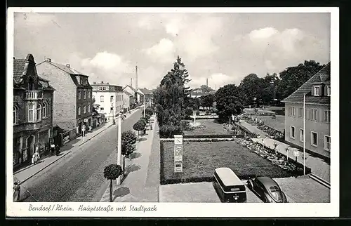 AK Bendorf /Rhein, Hauptstrasse mit Staadtpark