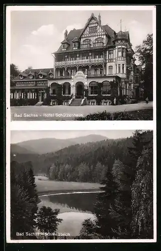 AK Bad Sachsa, Hotel Schützenhaus, Schmelzteich