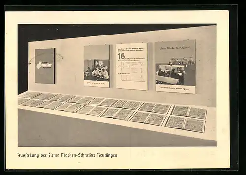 AK Ausstellung der Firma Marken-Schneider Reutlingen