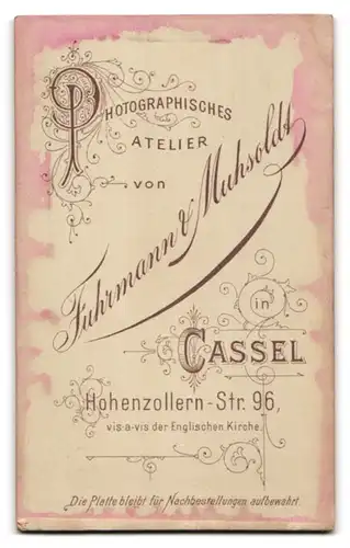 Fotografie Fuhrmann & Muhsoldt, Cassel, Hohenzollern-Strasse 96, Knabe mit Segelohren und Mädchen mit Haarband