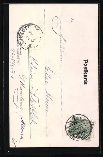 Glitzer-Perl-AK Kriemhilda von einer Aureole mit Glitzer-Perlen umgeben, Jugendstil