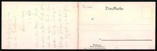 Klapp-AK Passau, Dampfer passiert die Stadt