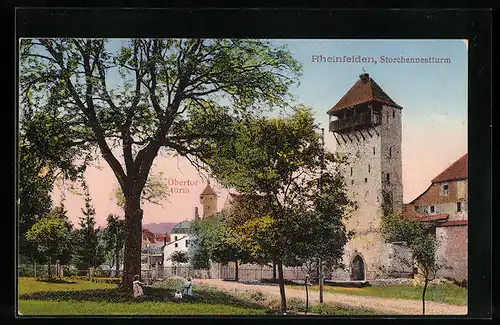 AK Rheinfelden, Strochennestturm und Obertorturm