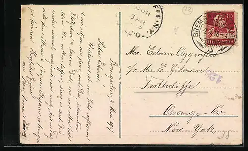 AK Bremgarten, Teilansicht mit Flussbrücke