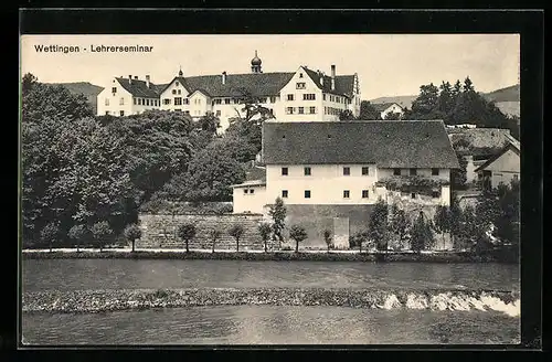 AK Wettingen, Uferpartie mit Blick auf das Lehrerseminar