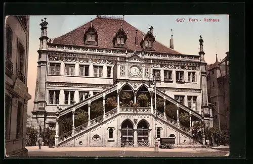 AK Bern, Partie vor dem Rathaus