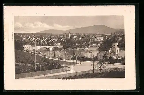 AK Rheinfelden, Teilansicht aus der Vogelschau