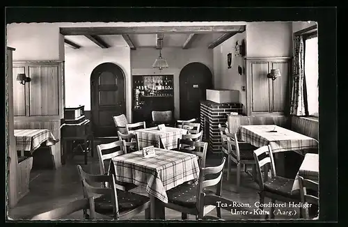 AK Unter-Kulm, Der Tea-Room in der Conditorei Hediger