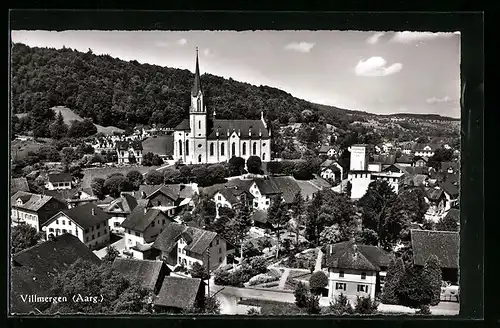 AK Villmergen, Generalansicht mit Kirche