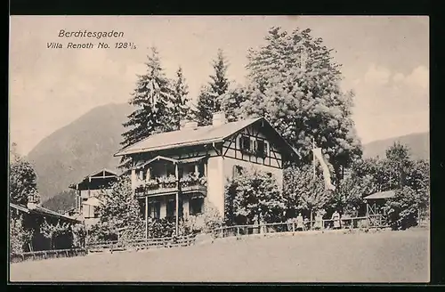 AK Berchtesgaden, Villa Renoth bei Sonnenschein