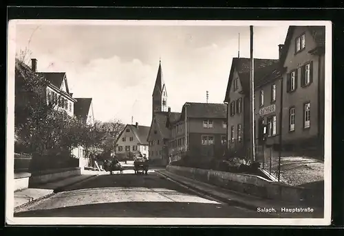 AK Salach, Rathaus an der Hauptstrasse