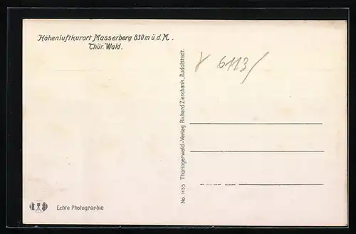 AK Masserberg /Thür., Häuser am Stadtrand