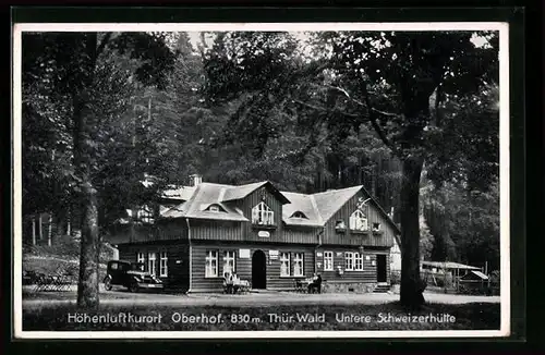 AK Oberhof, Gasthaus Untere Schweizerhütte