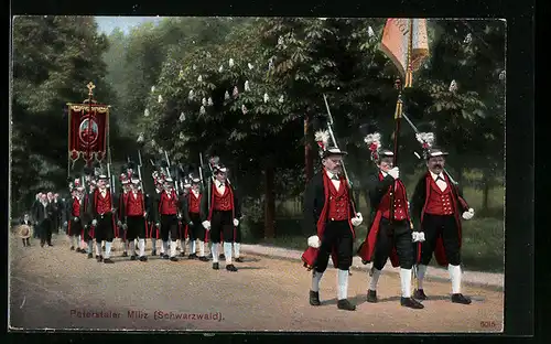 AK Peterstaler Milz /Schwarzwald, Parade auf einem Waldweg