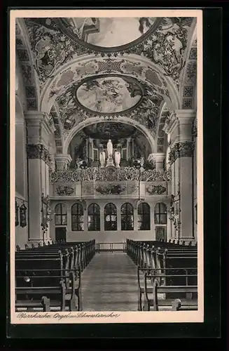 AK Siessen b. Saulgau, Institut Kloster Siessen, Pfarrkirche, Orgel und Schwesternchor