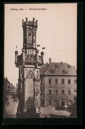 AK Freiberg /Sa., Schwedendenkmal