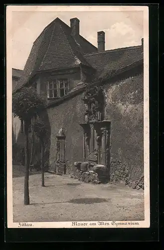 AK Zittau i. Sa., Mauer am Alten Gymnasium