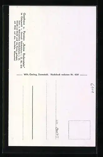 AK Fränkisch-Crumbach, Gasthaus Pension Ruine Rodenstein