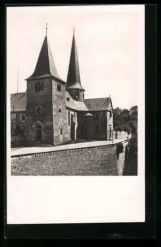 AK Fulda, Michaelskirche von Westen