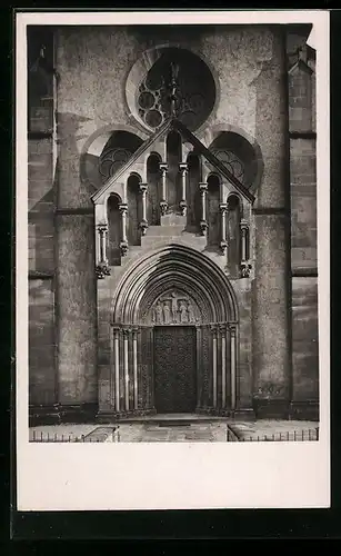 AK Gelnhausen, Marienkirche, Portal des nördlichen Querschiffes